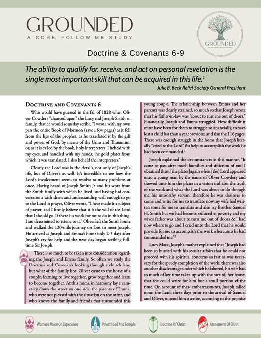 Doctrine and Covenants 41-44 - Learning for Myself Weekly Study Guide